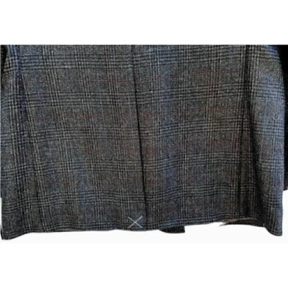 NWT Bert Pulitzer 100% Lambswool Plaid Sports Coat Blazer Dark Gray Men’s 44R